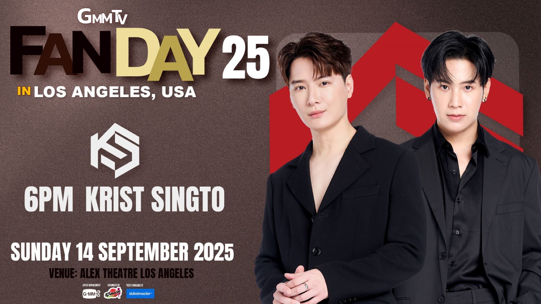 Main image for event titled GMMTV FANDAY 25 in Los Angeles Krist - Singto