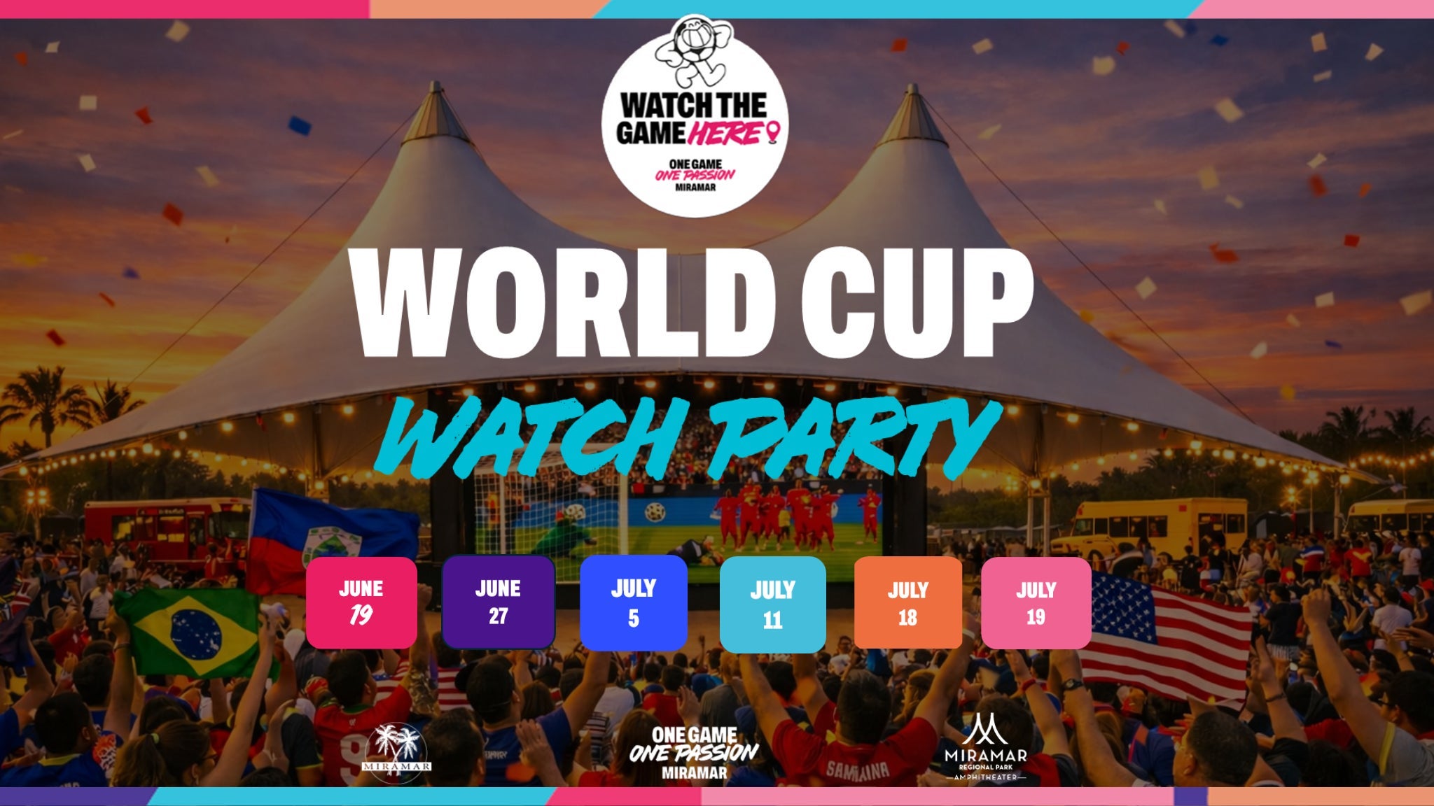 World Cup Watch Party at Miramar Regional Park Amphitheater, miramar
