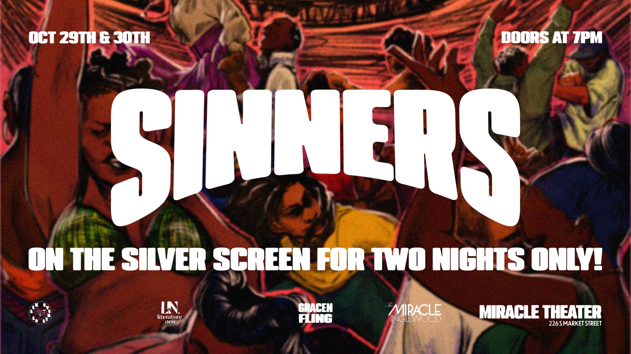 Main image for event titled "SINNERS" screening