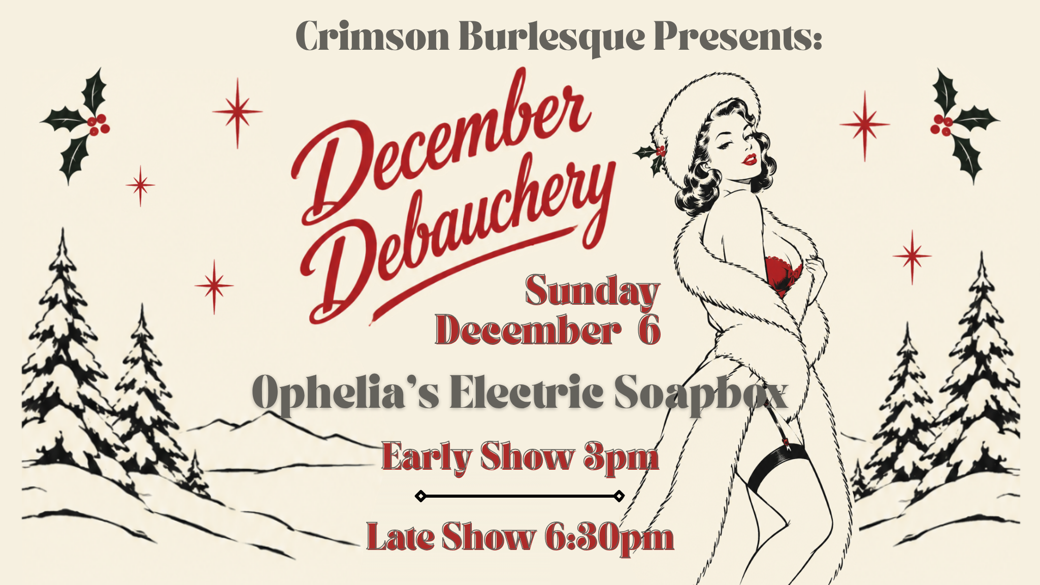 Crimson Burlesque event poster