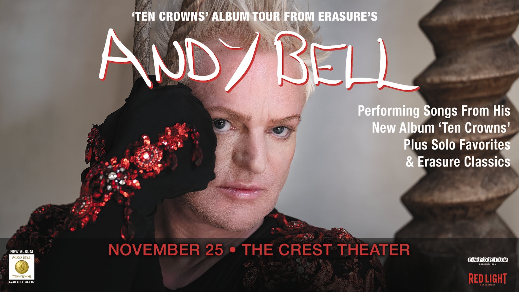 Andy Bell of Erasure:  Ten Crowns Tour