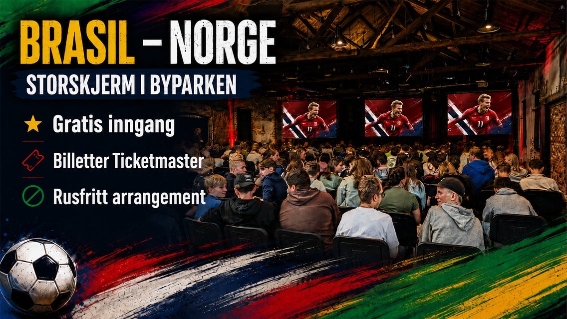 BrasilNorge på storskjerm i Byparken