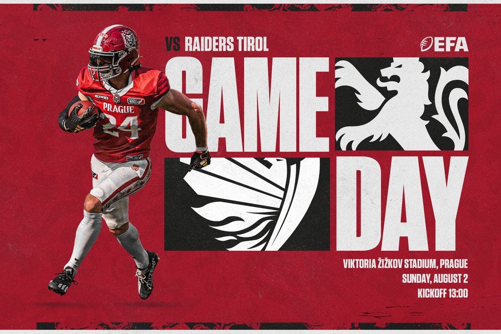 Prague Lions vs Tirol Raiders – americký fotbal a Fanzóna v Praze