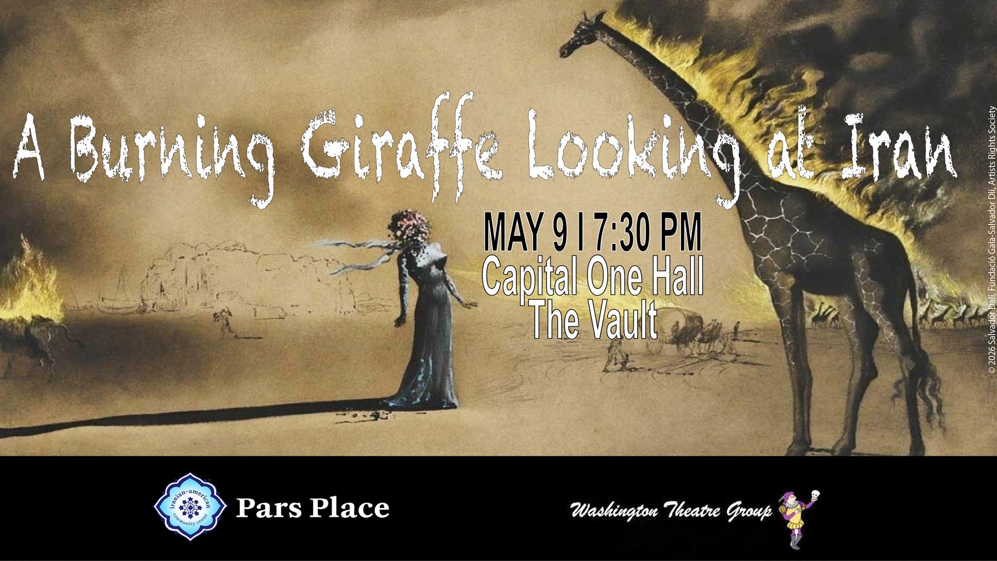 A Burning Giraffe Looking At Iran