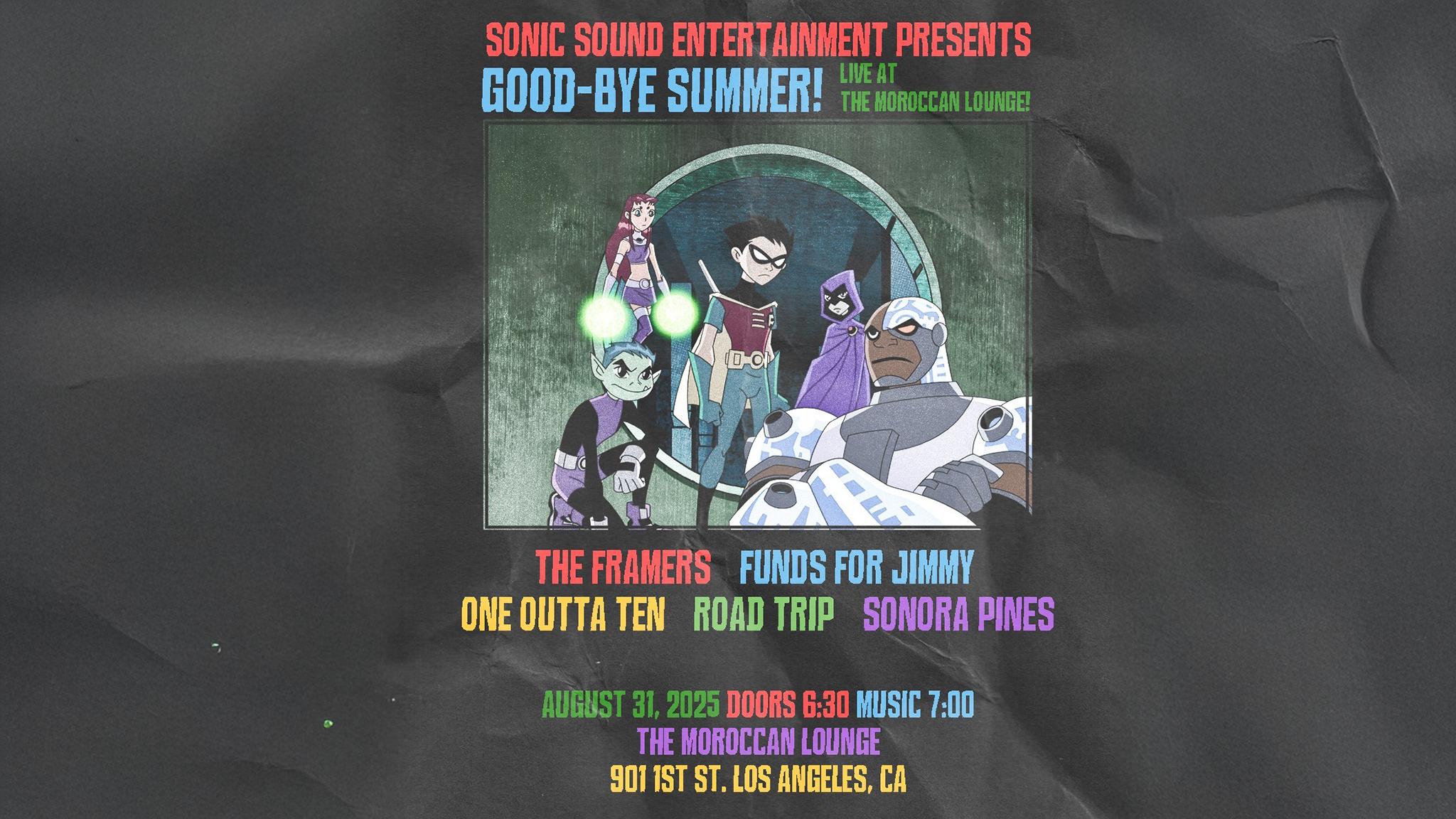 SSE presents: Good-Bye Summer! ft. The Framers and more! at The Moroccan Lounge – Los Angeles, CA