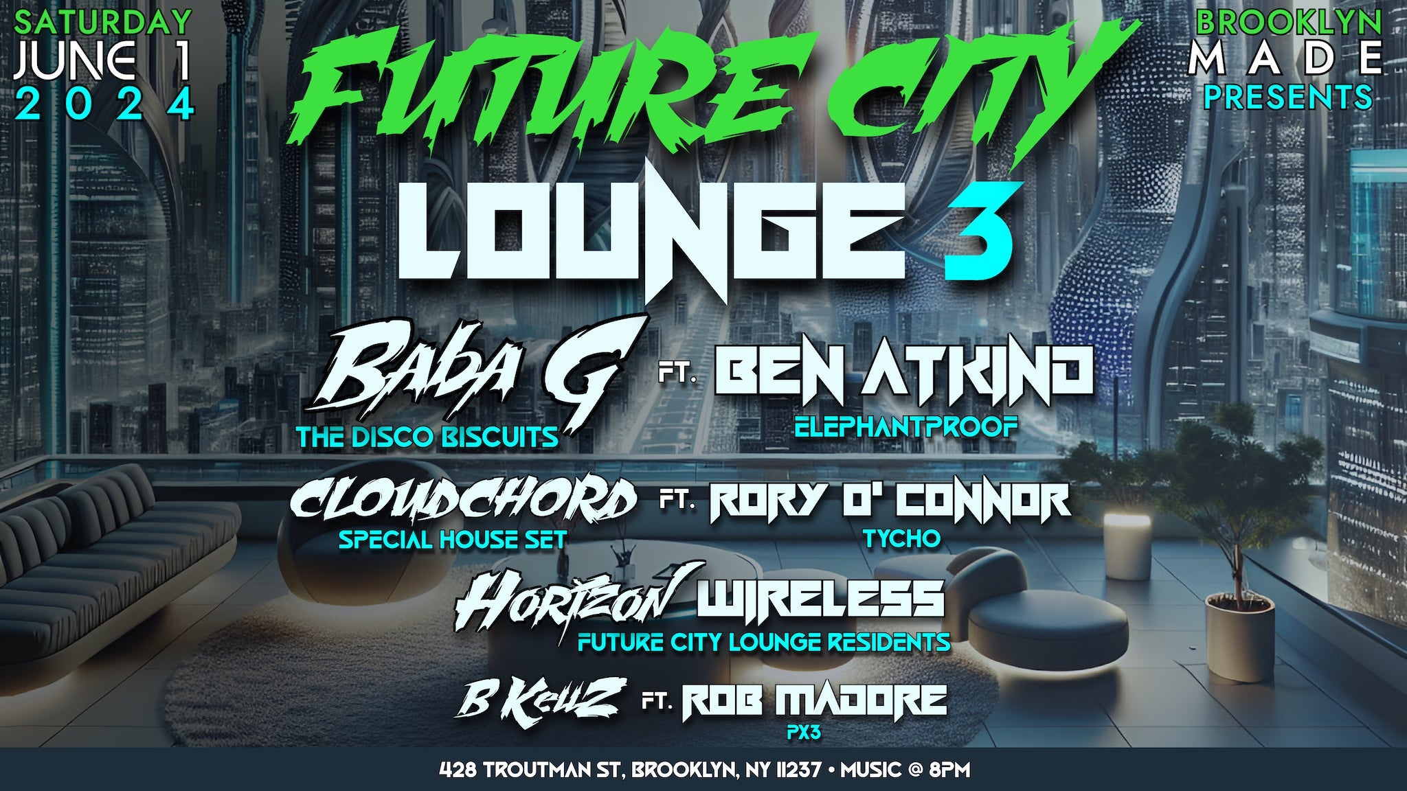 Future City Lounge 3 in Brooklyn  promo photo for Day of Show presale offer code