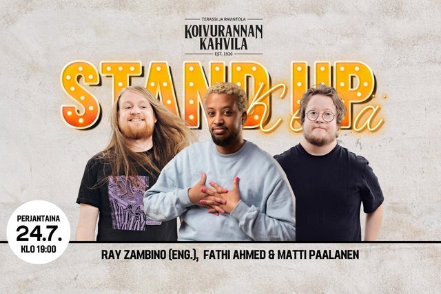Fathi Ahmed, Ray Zambino & Matti Paalanen -Stand up show