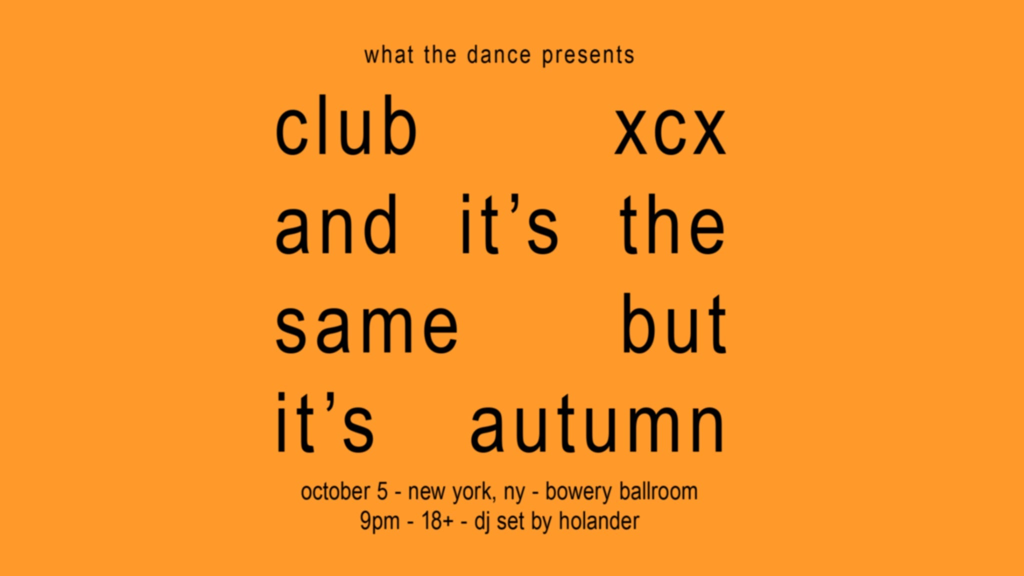 CLUB XCX: A Bratty Dance Party