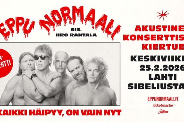 Ticket Reselling Eppu Normaali, Kaikki h&auml;ipyy, on vain nyt - akustinen konsertti
