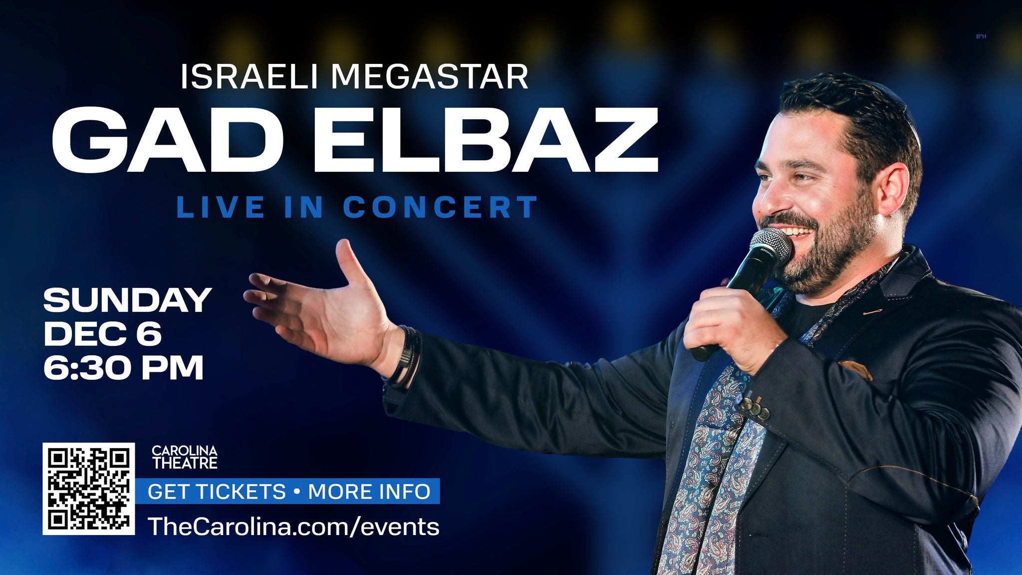 Gad Elbaz: en vivo en concierto en The Carolina de Charlotte el domingo 6 de diciembre de 2026