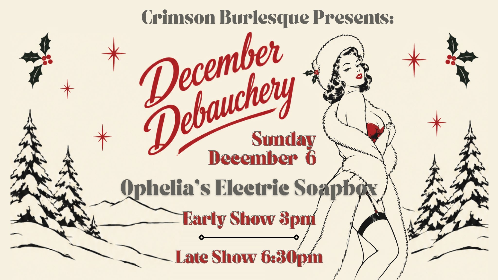 Crimson Burlesque event poster
