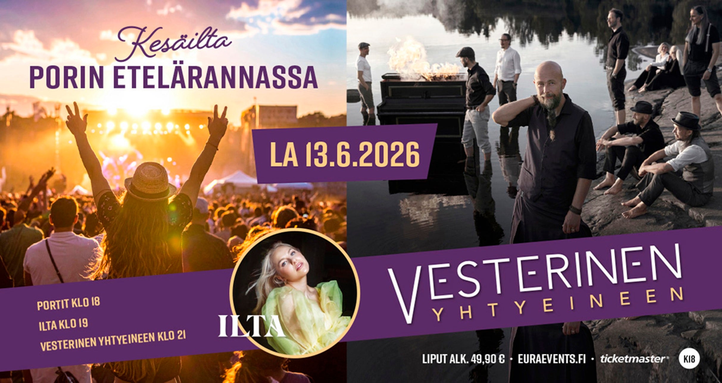 KESÄILTA PORIN ETELÄRANNASSA - VESTERINEN YHTYEINEEN - ILTA