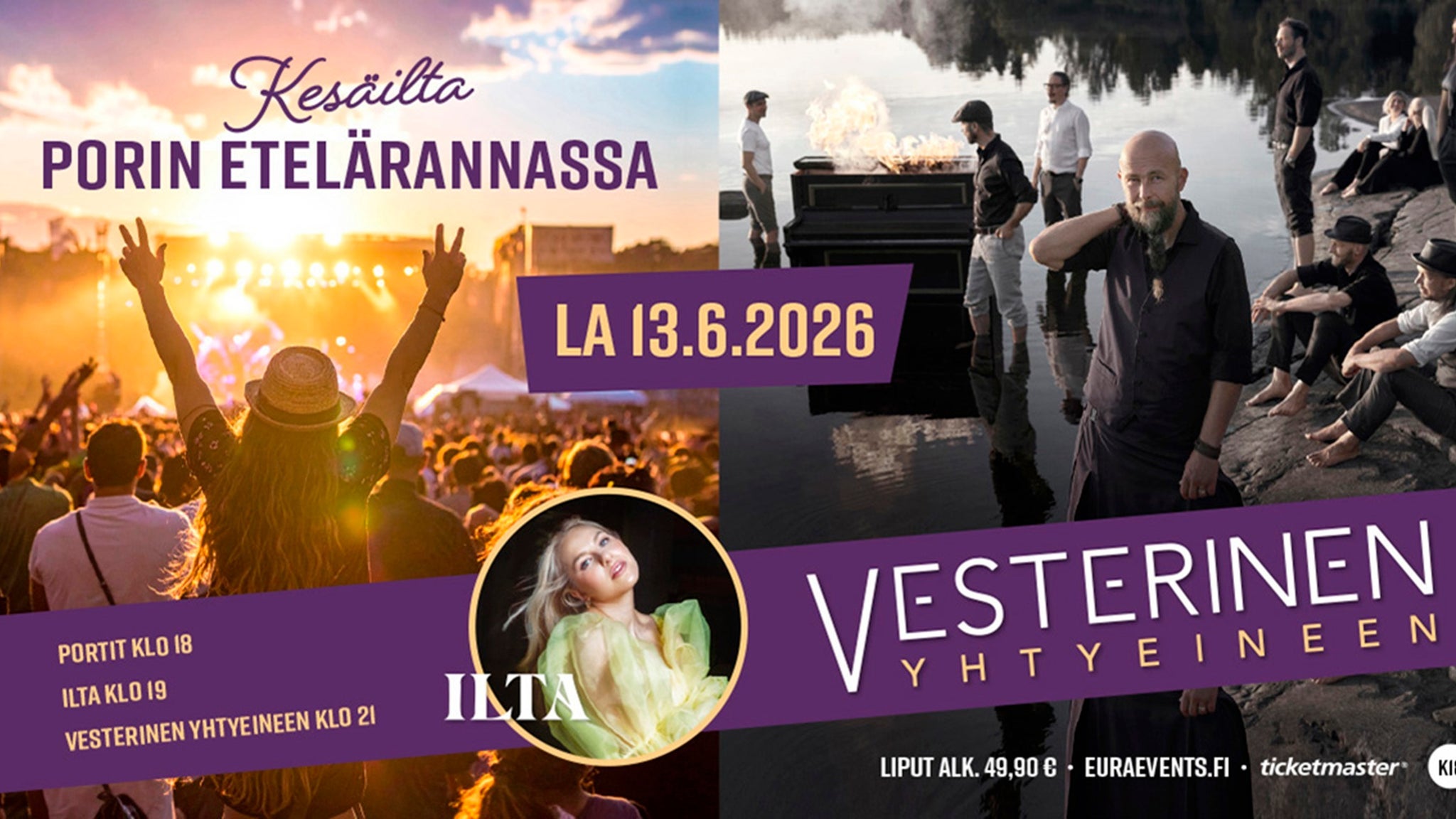 KESÄILTA PORIN ETELÄRANNASSA - VESTERINEN YHTYEINEEN - ILTA