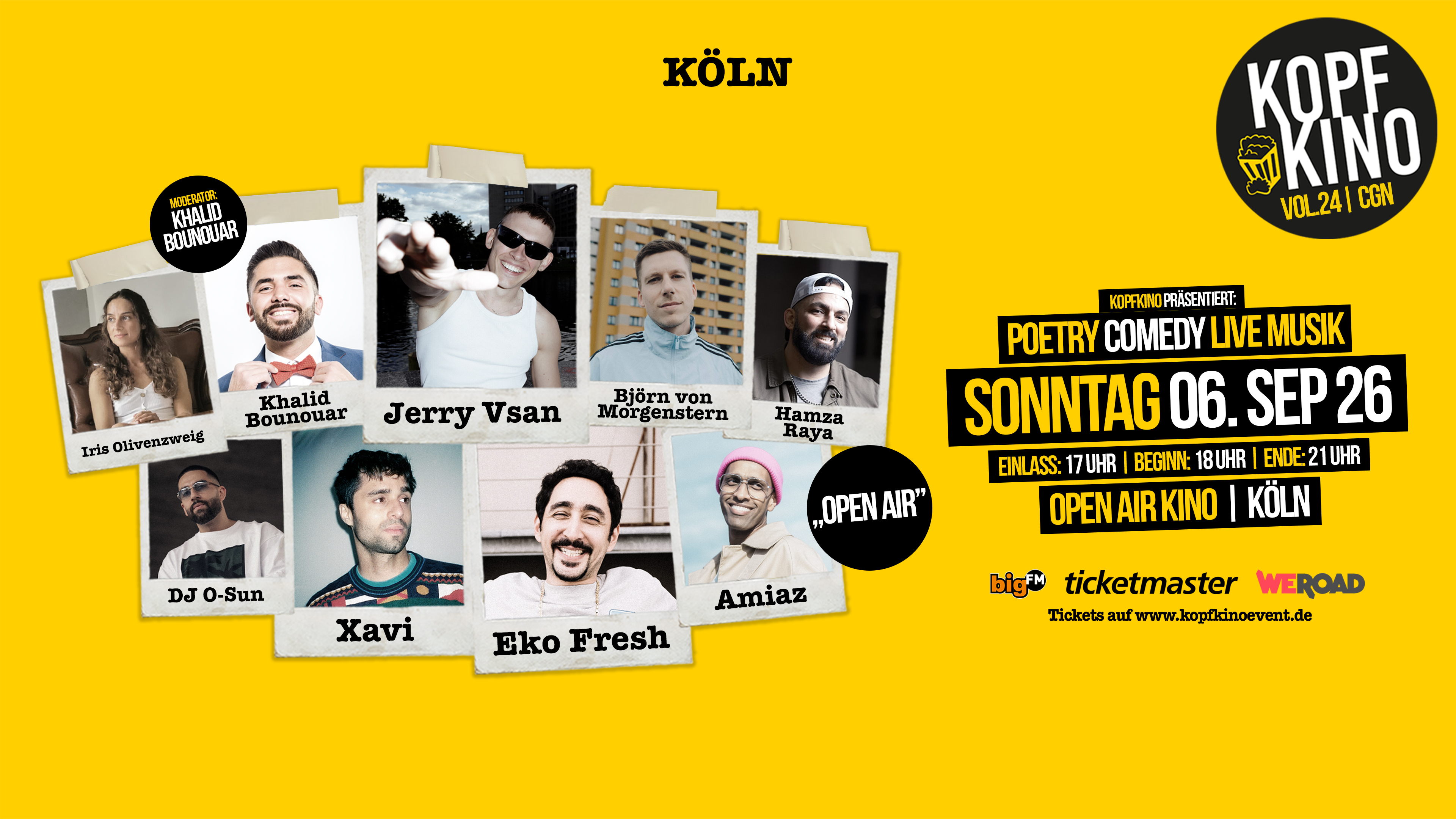 Kopfkino Vol.24: Comedy • Poetry • Live Musik in Köln “Open Air” – 2026-09-06