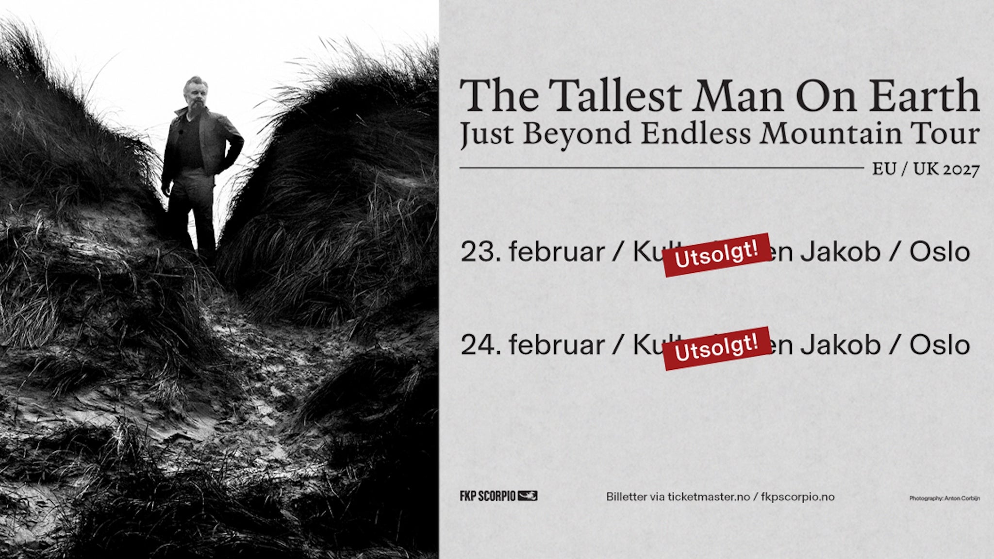 The Tallest Man On Earth (UTSOLGT)