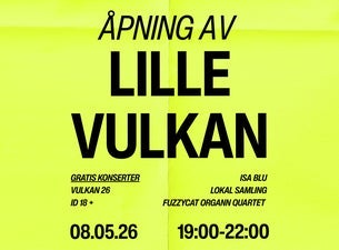 Bilde for arrangement Åpning Lille Vulkan: isa blu, Lokal Samling & Fuzzycat Organ Quartet