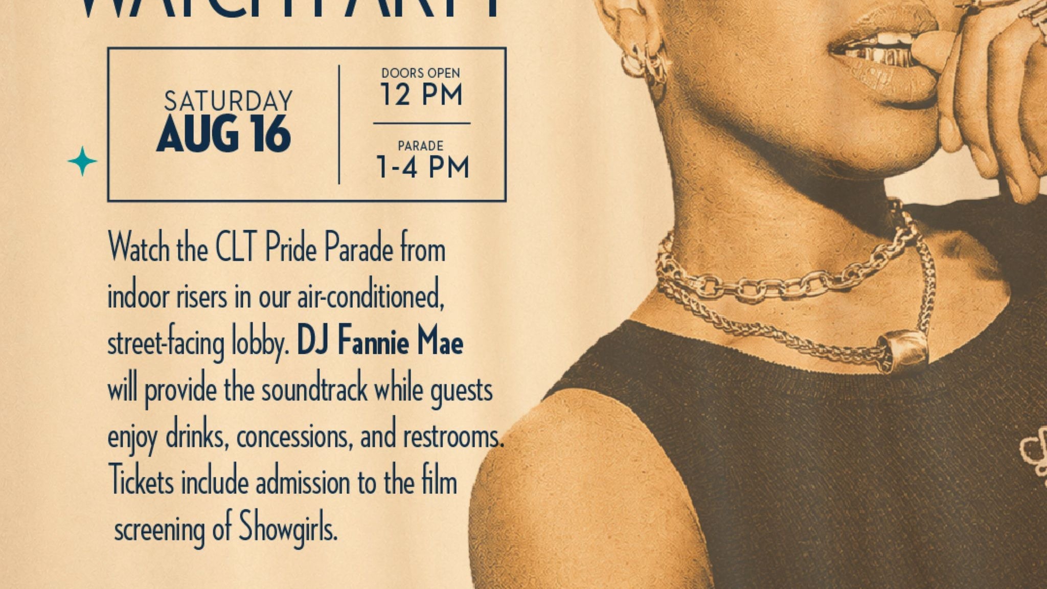 Charlotte Pride Parade Viewing Party + Showgirls (1995 film)