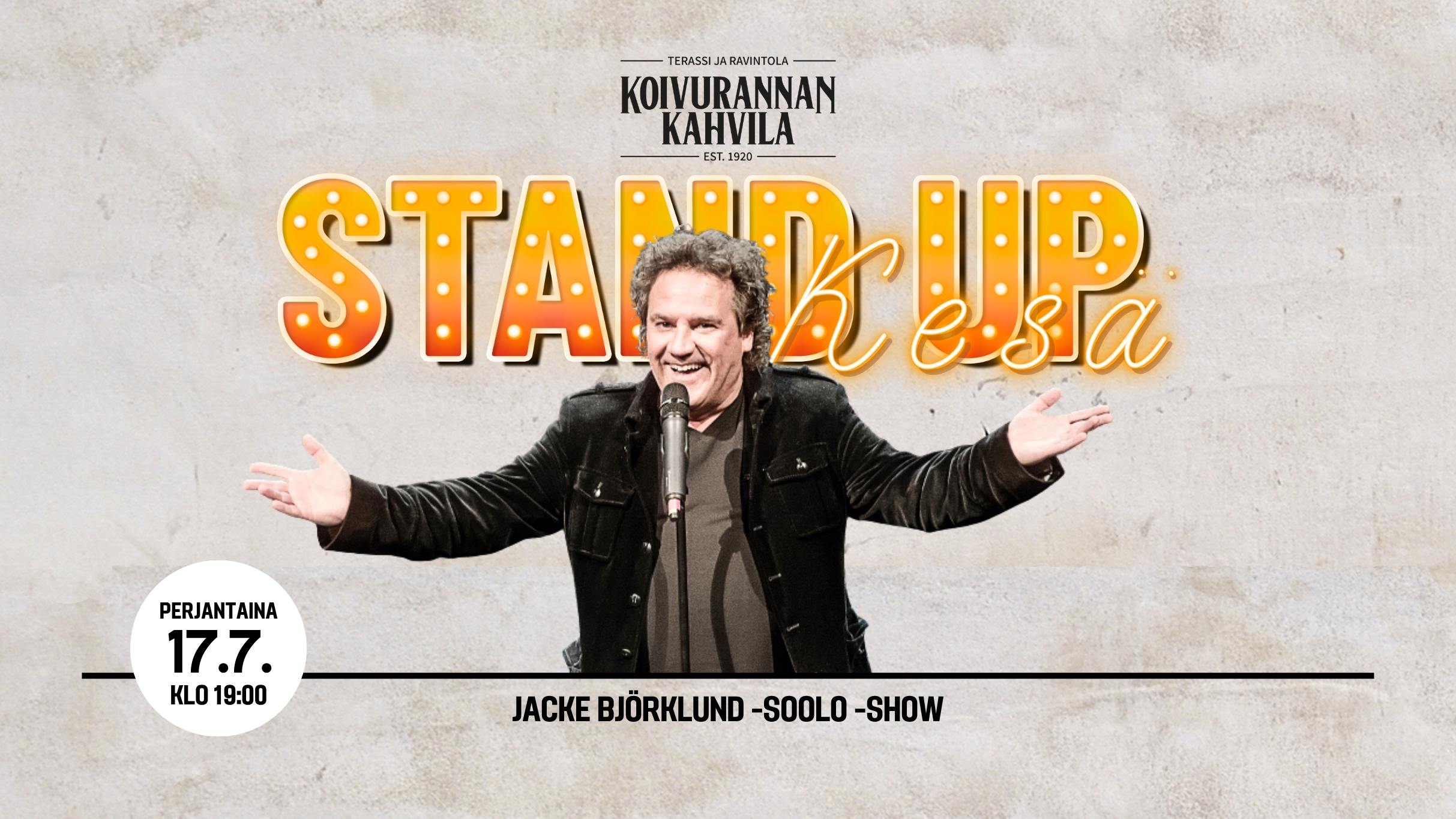 Jacke Björklund -soolo -Stand up show
