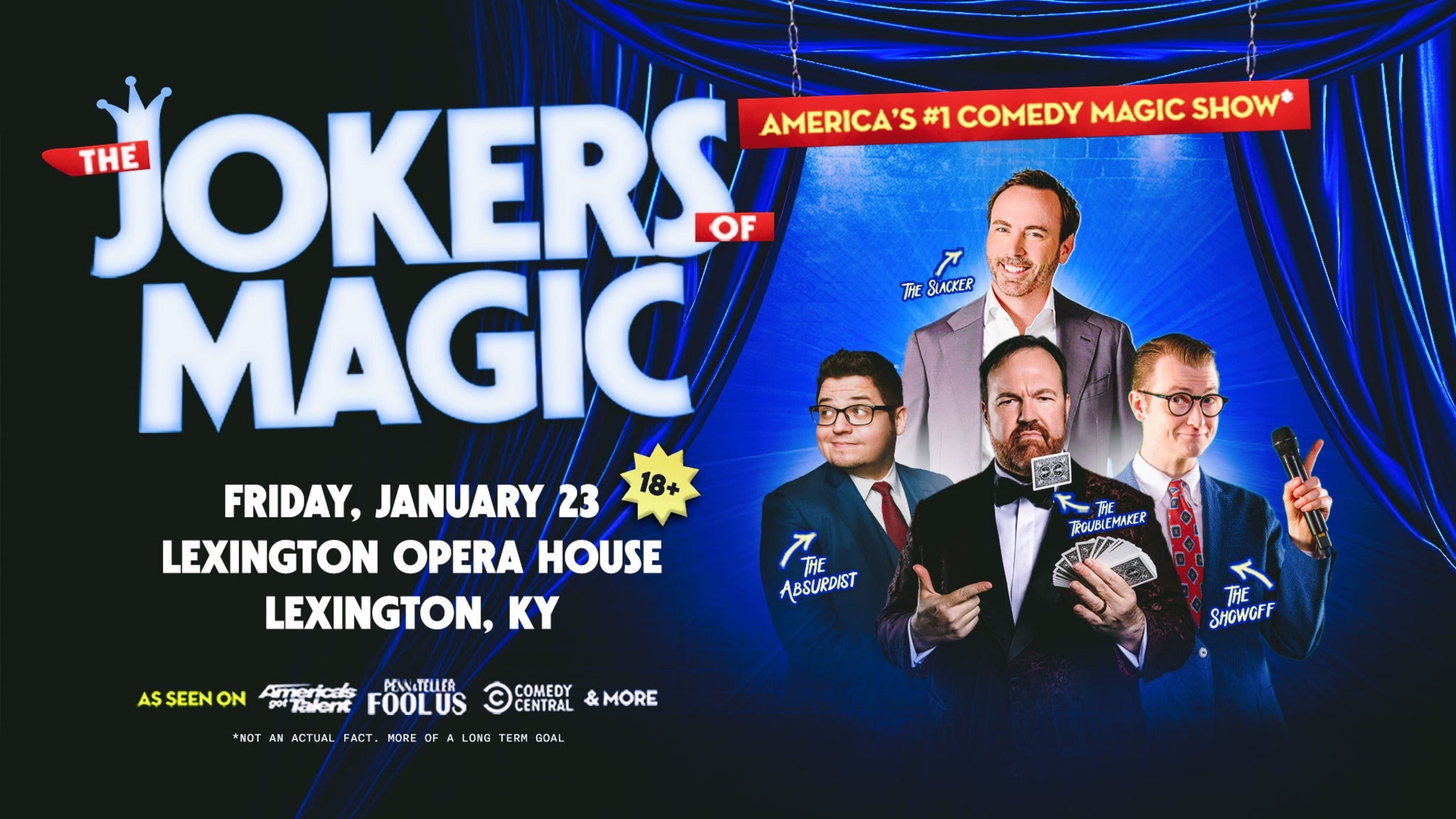 Jokers of Magic in Lexington promotional photo for Artist presale tickets offer