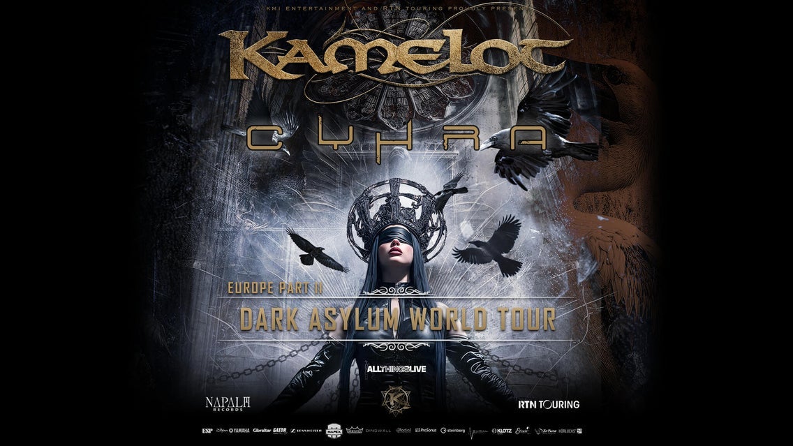 KAMELOT | DARK ASYLUM WORLD TOUR — gig artwork