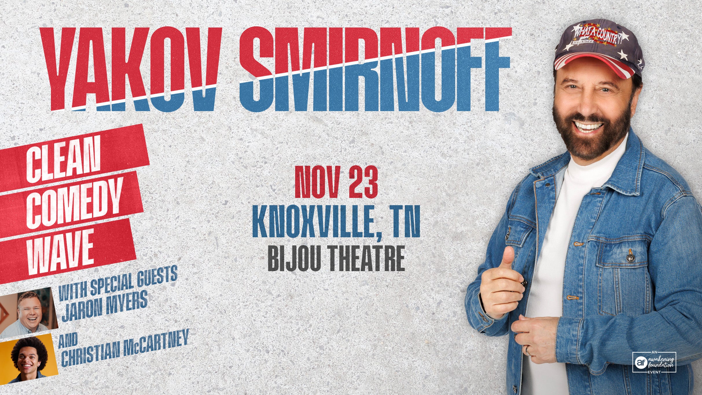 Yakov Smirnoff Clean Comedy Wave presale password for early tickets in Knoxville