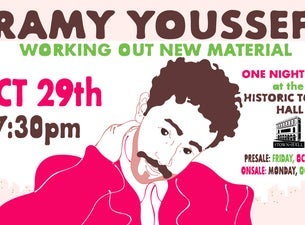 The Town Hall Presents Ramy Youssef: Working Out Material - Event poster