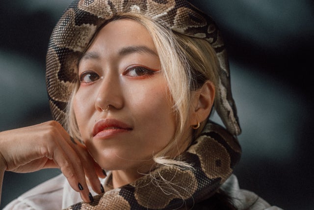 Lee Emi (Emilee Petersmark of The Crane Wives) - with Cal in Red