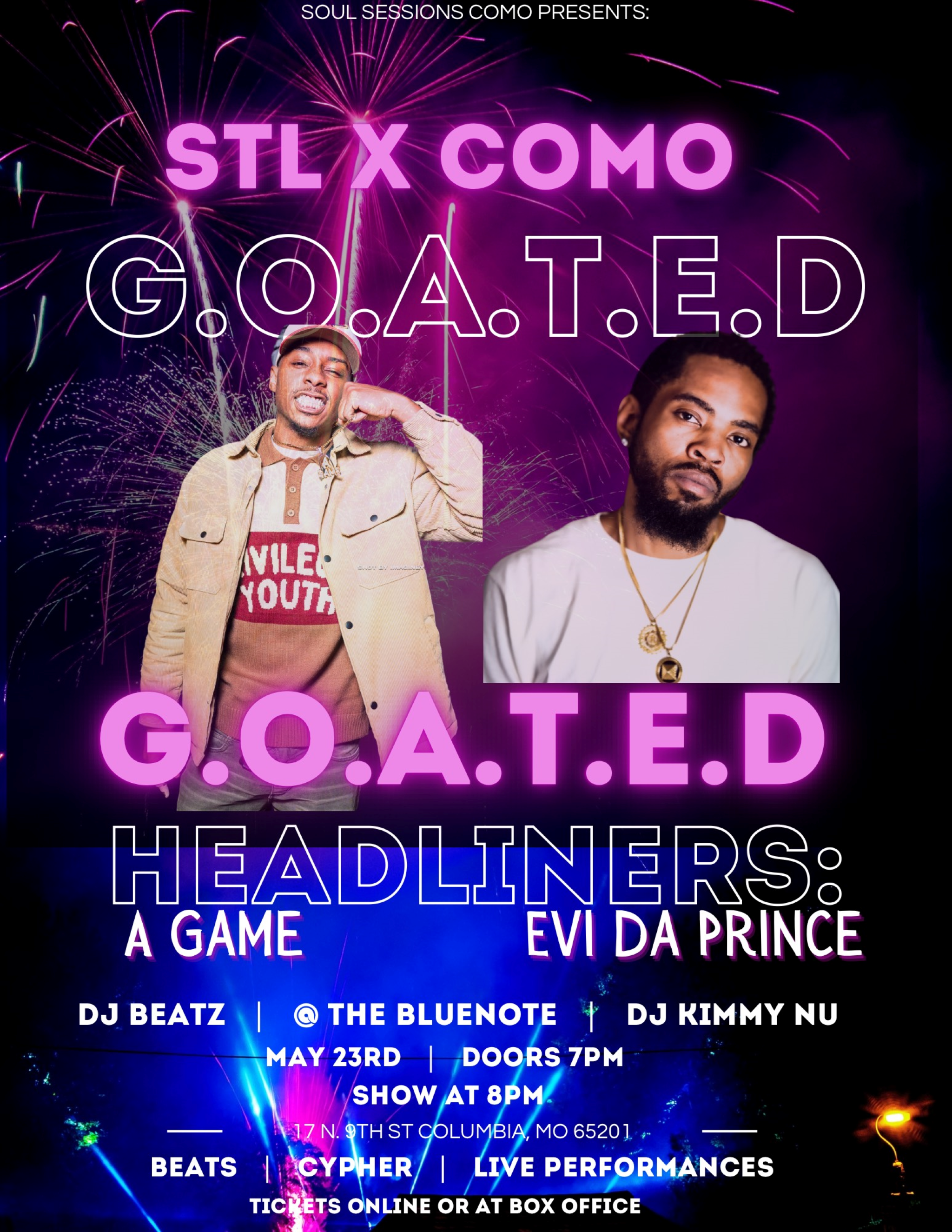 Soul Sessions Como Presents: G.O.A.T.E.D at The Blue Note – Columbia, MO