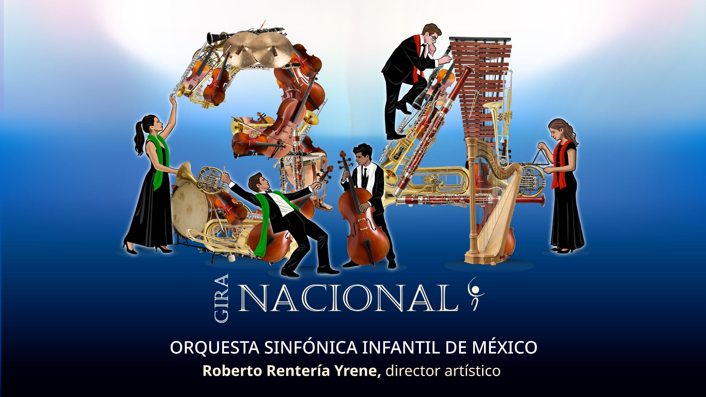 Orquesta Sinfónica Infantil Mx, 34 gira Nacional. 5+. Ingreso 16:30 h.