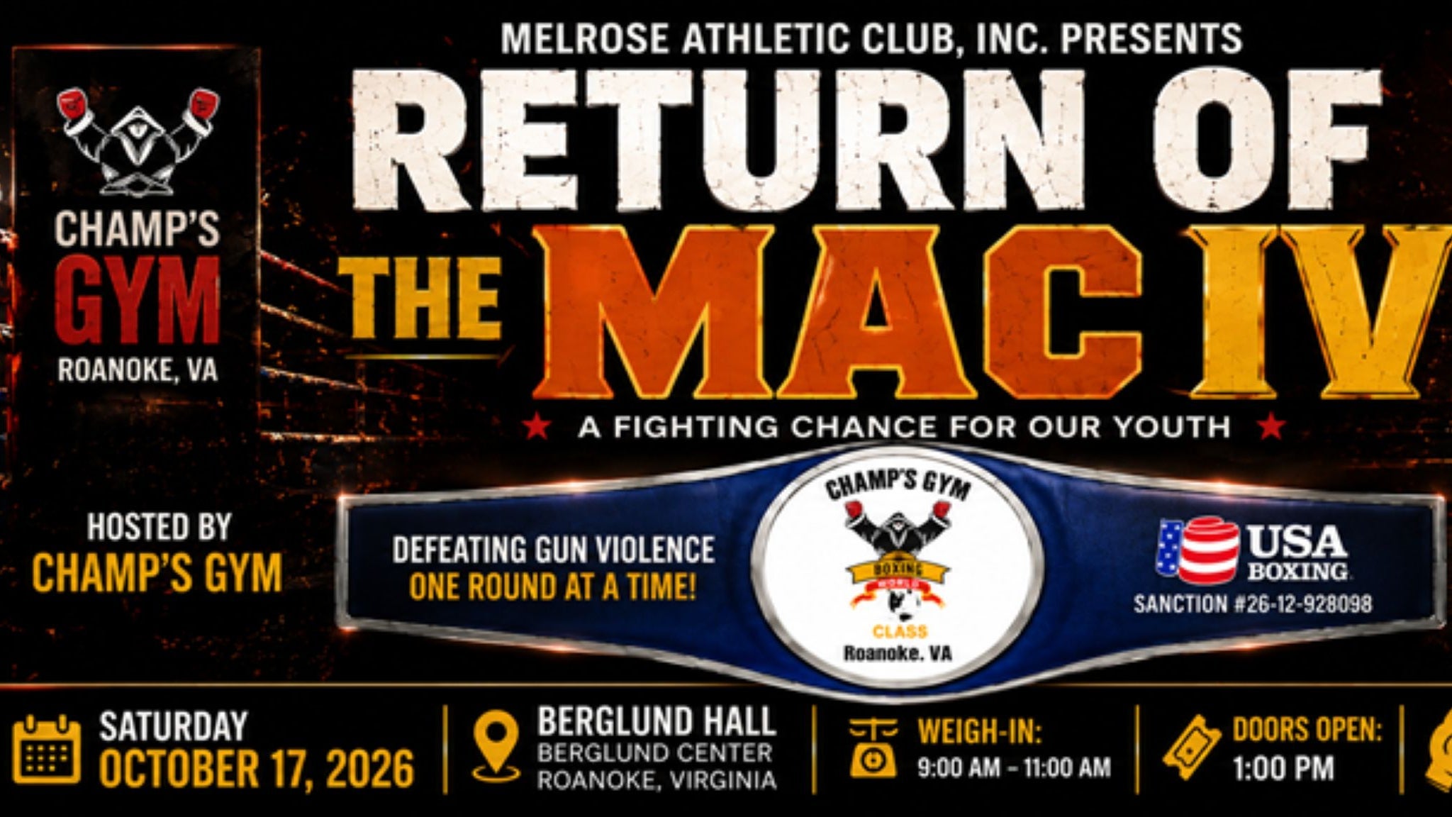 Return of the MAC IV- Boxing Against Gun Violence