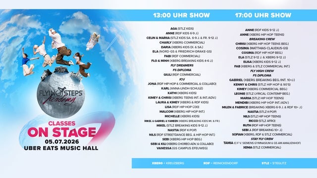 FLYING Steps Academy - Sommershow Classes on Stage