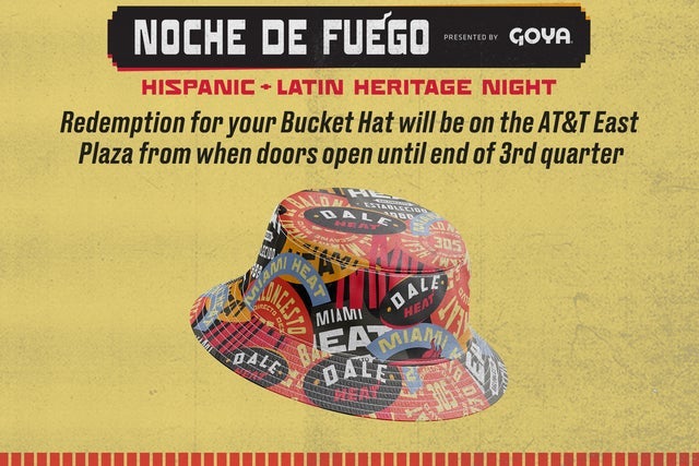 Noche de Fuego Bucket Hat:  HEAT vs. Hornets presales in Miami