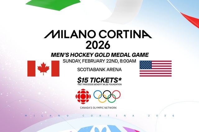 Presales to men's olympic hockey gold medal game watch party: members use these when buying pre-sale tickets