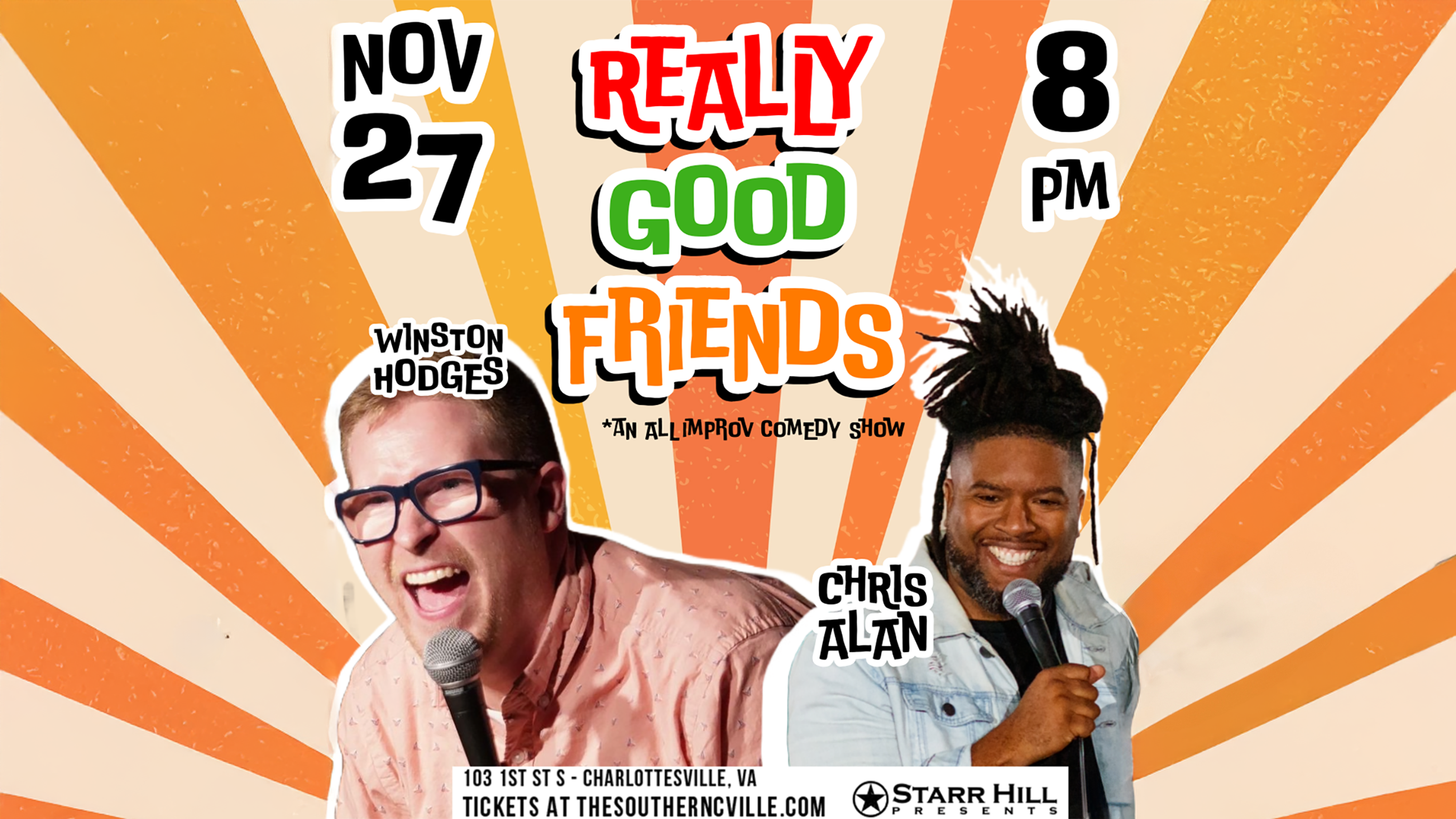 “Really Good Friends” featuring Winston Hodges & Chris Alan at The Southern Cafe & Music Hall – Charlottesville, VA