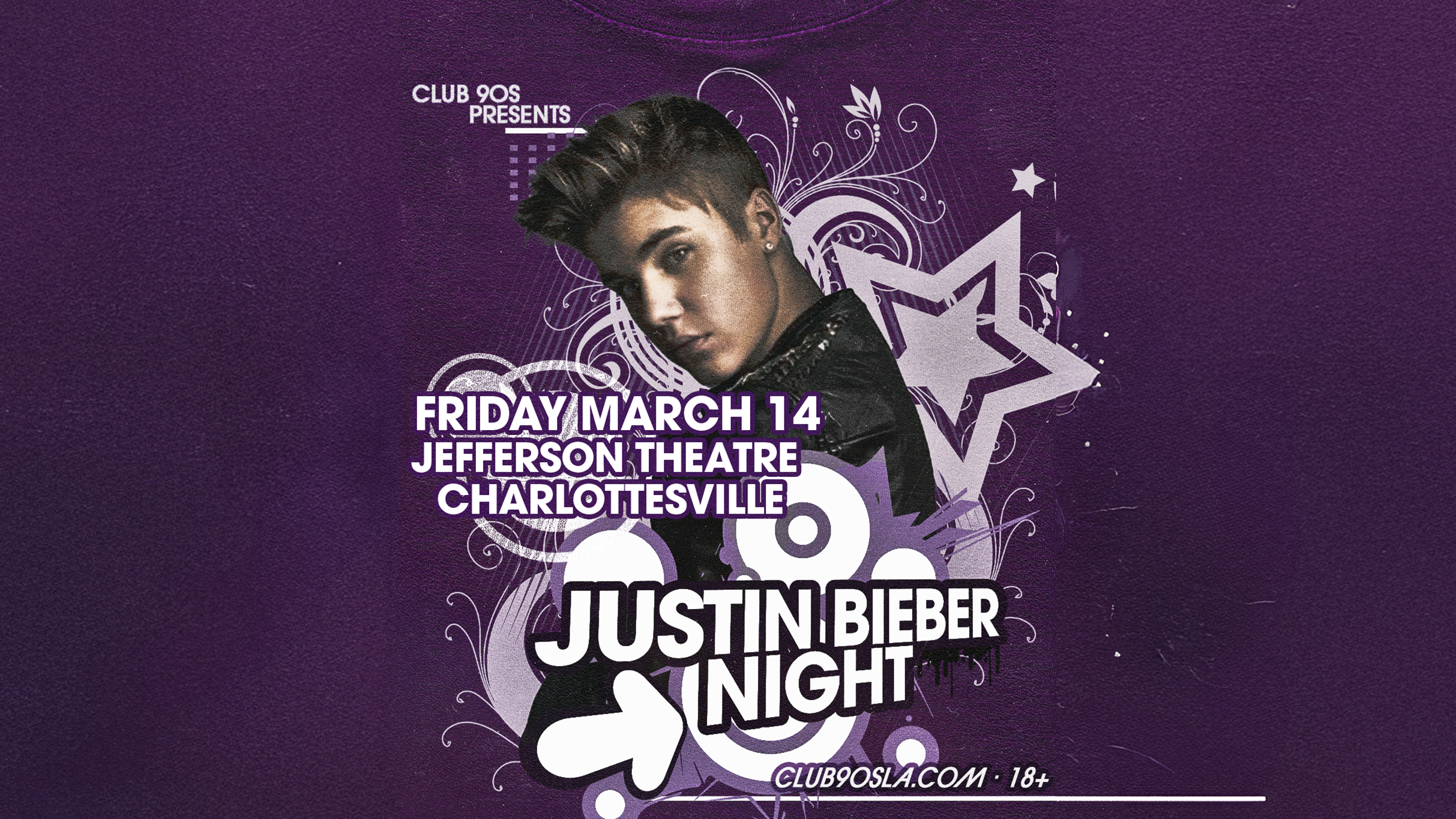 Club 90s Presents Justin Bieber Night (18+) at Jefferson Theater – Charlottesville, VA