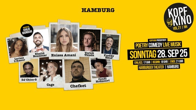 Kopfkino Events, Khalid Bounouar in Harburger Theater, Hamburg 28/09/2025