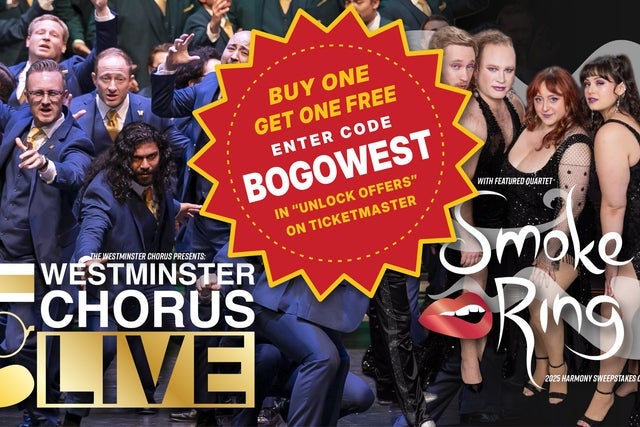 Westminster Chorus LIVE! with featured guest quartet Smoke Ring