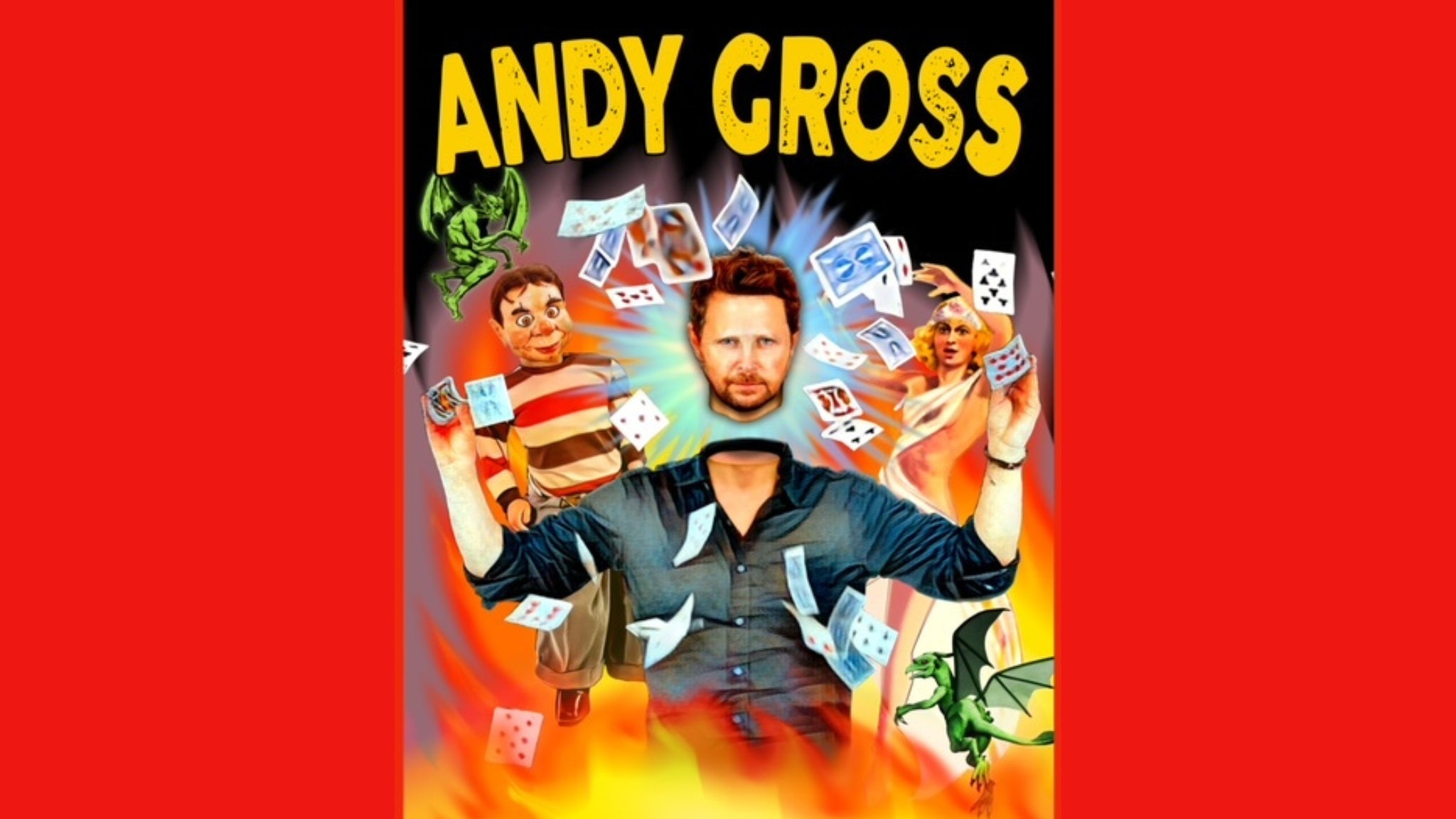 Comedian Andy Gross presale information on freepresalepasswords.com