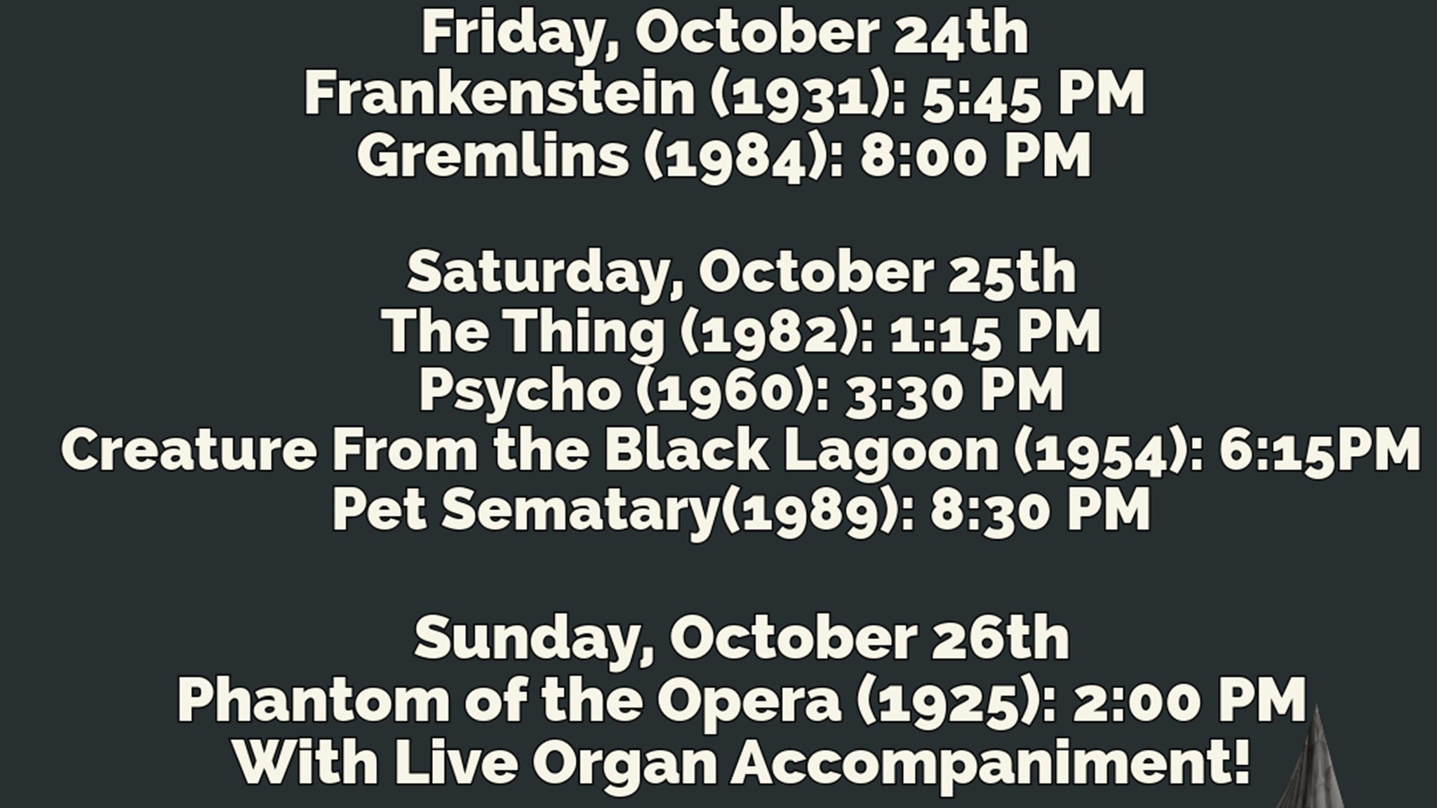Weekend Pass – The 2025 Horrorthon at The Paramount Theatre (Middletown, NY) – Middletown, NY
