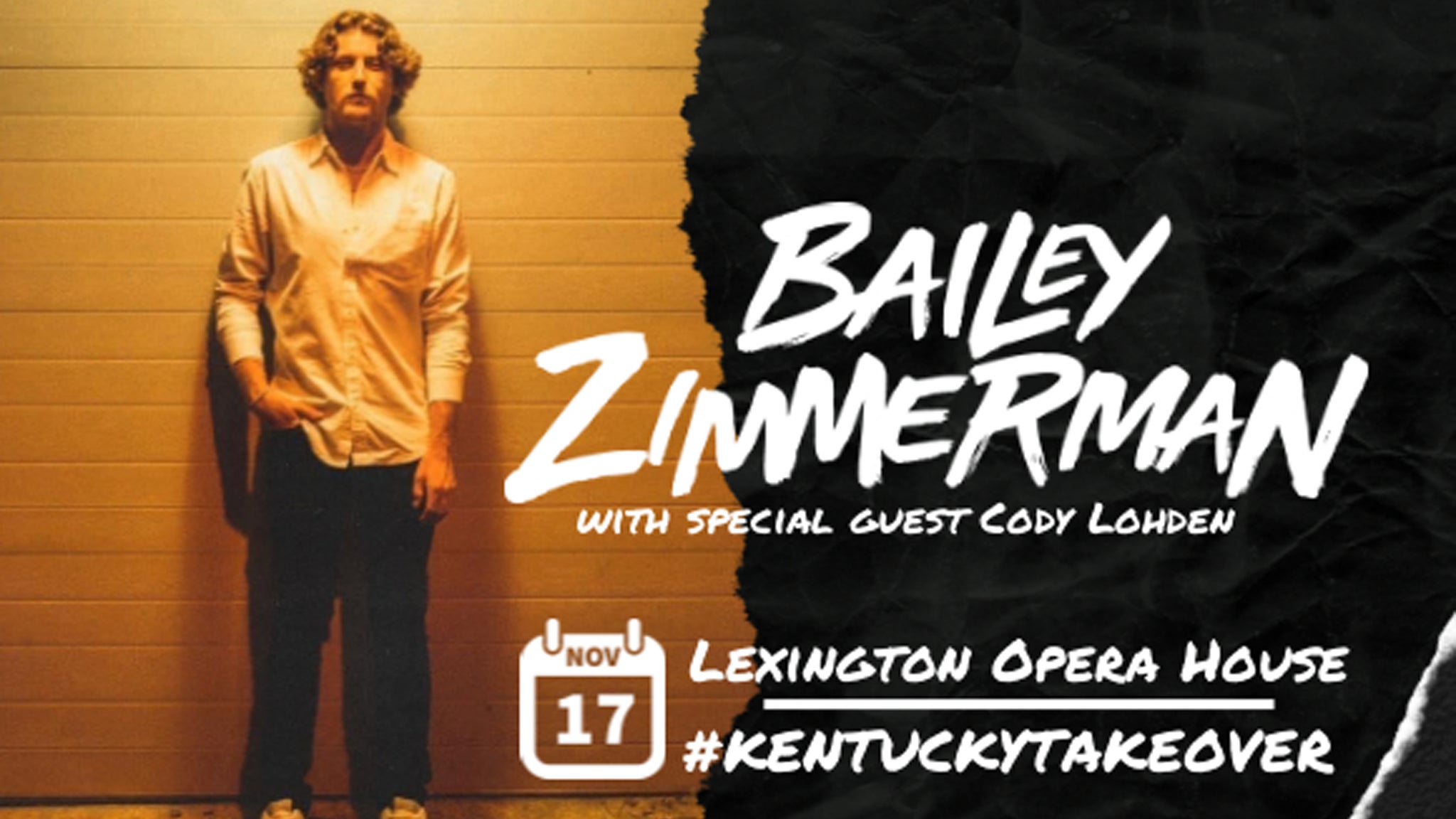 Bailey Zimmerman in Lexington promo photo for Limited presale offer code