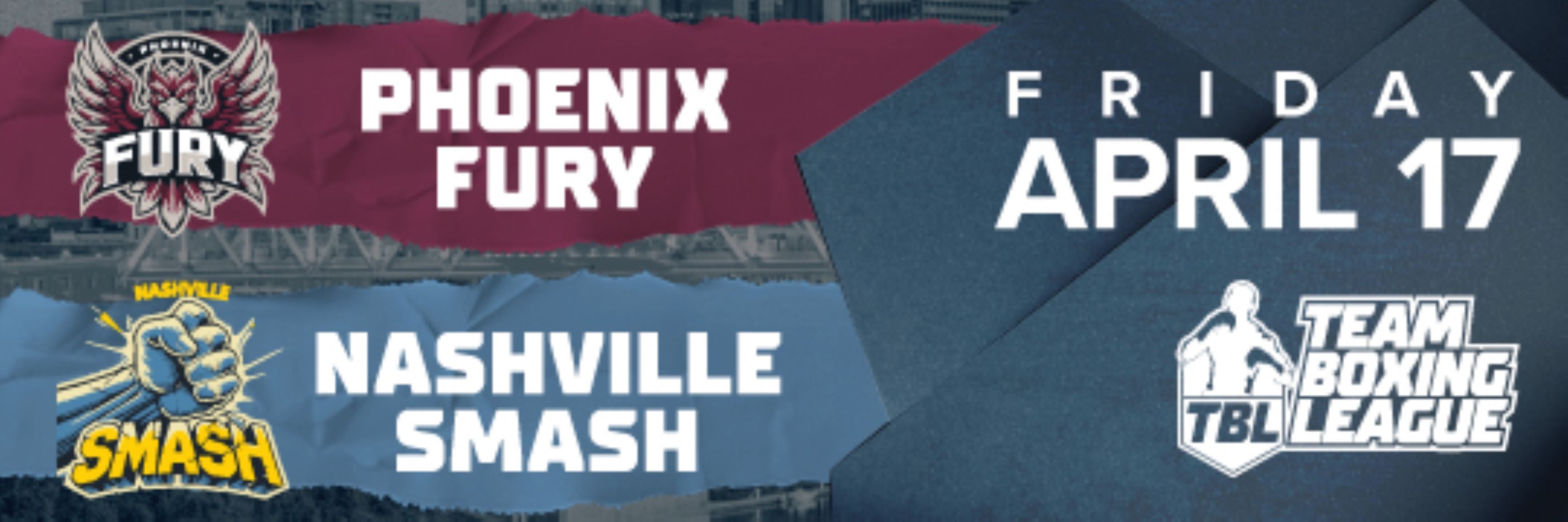 Team Boxing League Presents: Phoenix Fury Vs Nashville Smash at Nashville Municipal Auditorium
