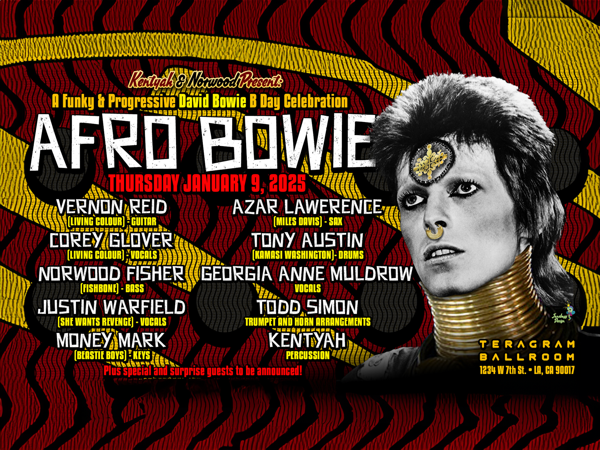 Afro Bowie – A Progressive BIRTHDAY CELEBRATION of DAVID BOWIE at Teragram Ballroom – Los Angeles, CA