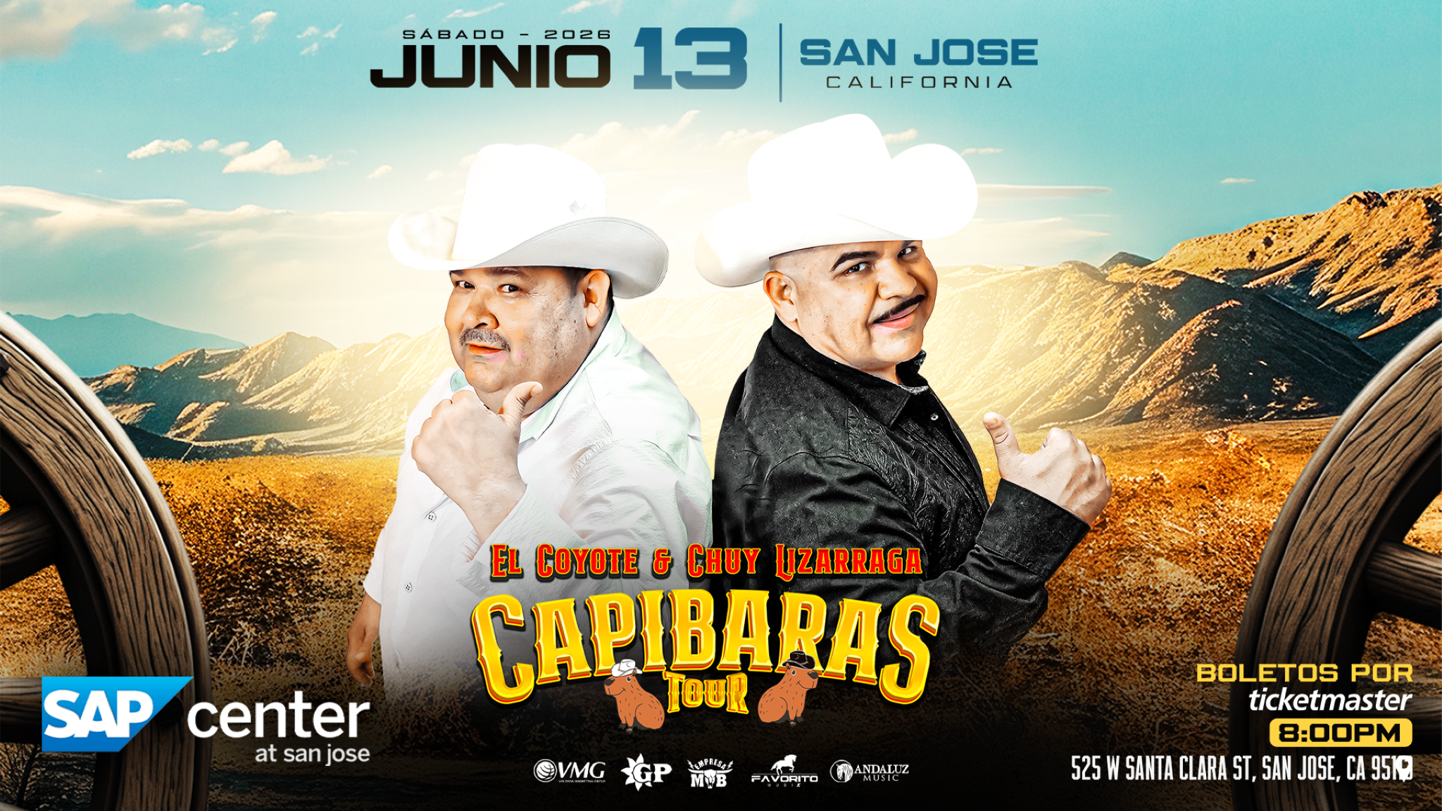 Coyote Y Chuy Lizarraga - Capibaras Tour 2026 concert