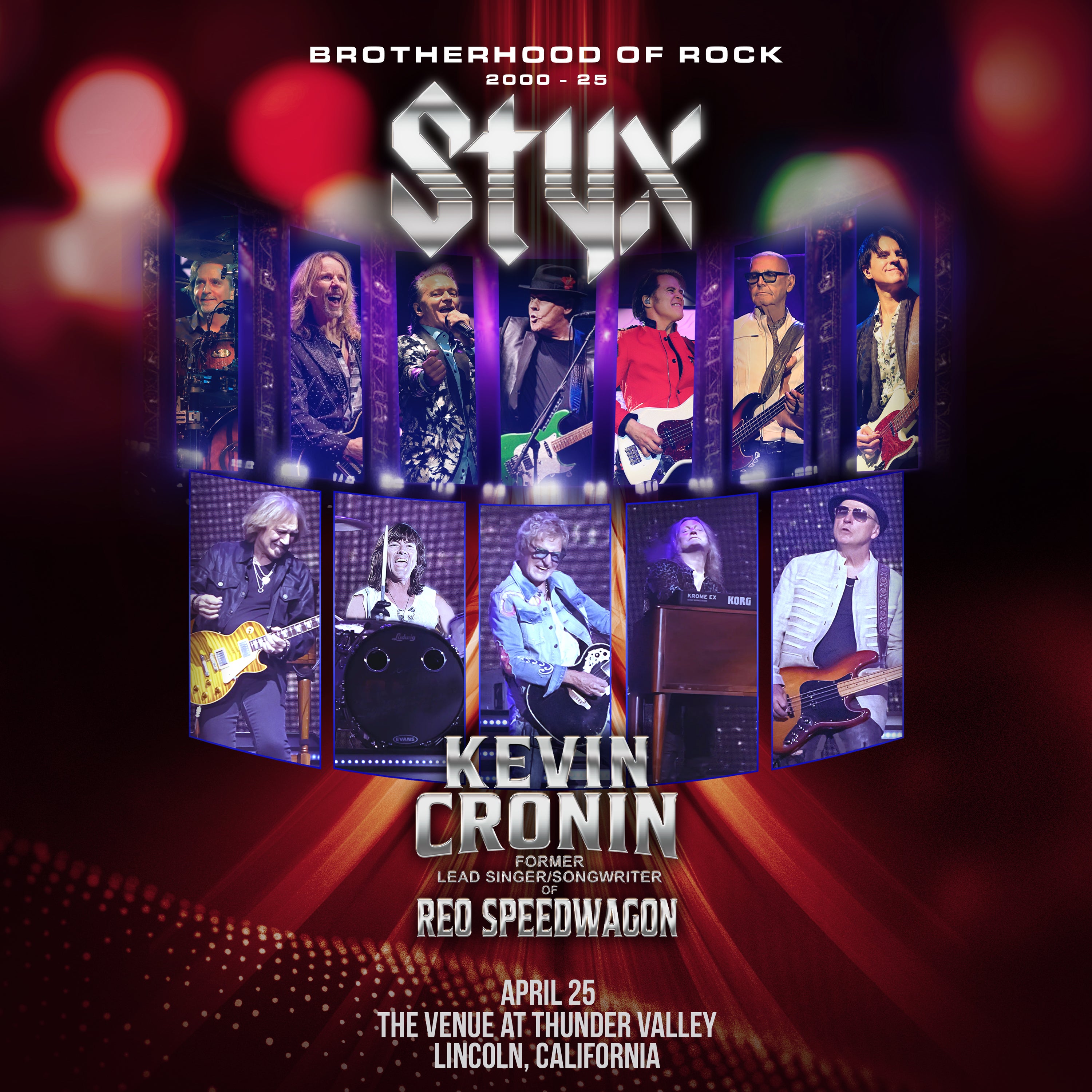 Styx and Kevin Cronin at The Venue at Thunder Valley Casino Resort – Lincoln, CA