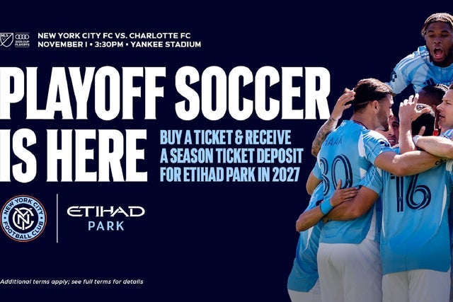 Ticket Reselling MLS Cup Playoffs Round 1 Home Match 1: New York City FC v Charlotte FC Ticket Reselling MLS Cup Playoffs Round 1 Home Match 1: New York City FC v Charlotte FC