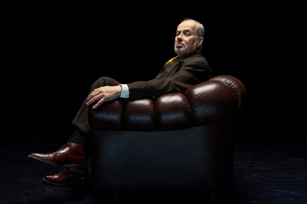 Den enfaldige mördaren show poster