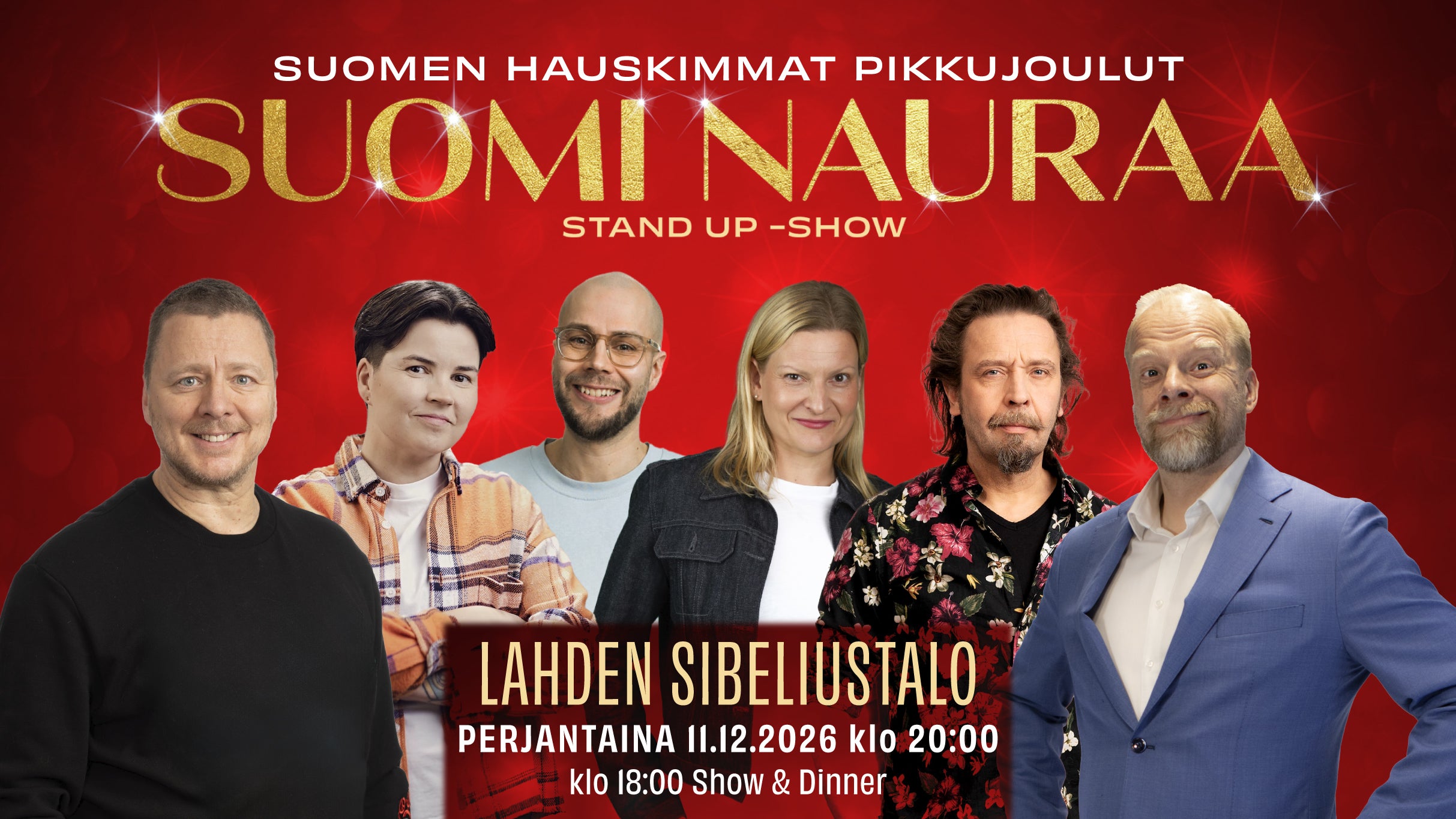 Suomi Nauraa - stand up Show - Menox - Lahti - perjantaina 11. joulukuuta 2026