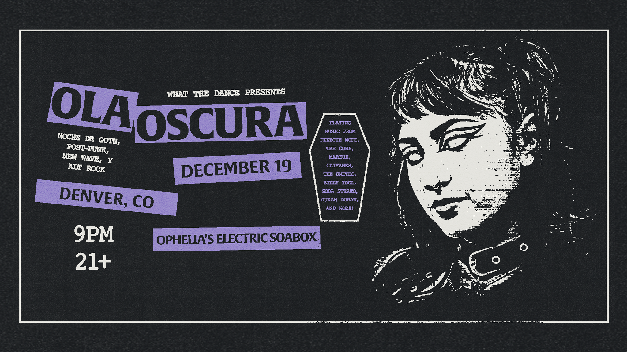 OLA OSCURA - Noche de Goth, Post-Punk, New Wave, y Alt Rock