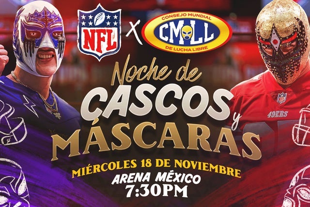 NFL x CMLL: Noche de cascos y mascaras