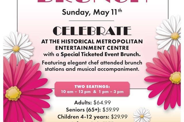 The MET - Mother's Day Brunch - 1pm Seating presales in Winnipeg